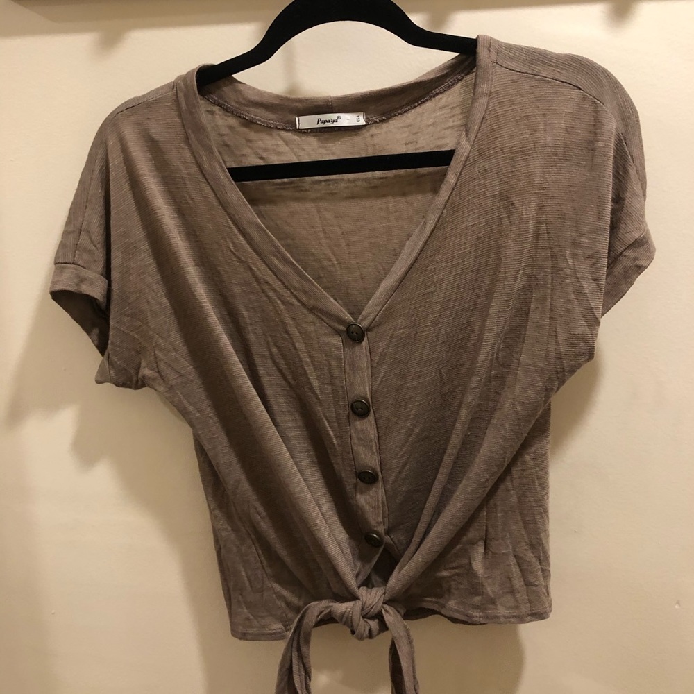 Crop top button up